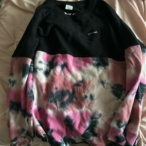 pink tie dye long sleeve shirt